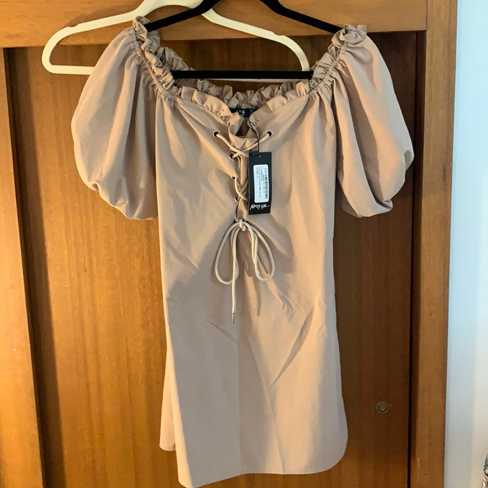 Nasty gal tan mini dress